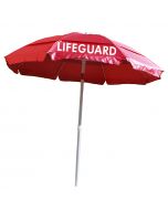 Red Solarlyte™ Lifeguard Print Umbrella Front